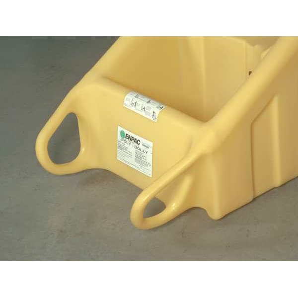Indoor Dispensing Dolly, Yellow, 70 Gal