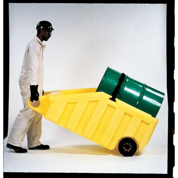 Indoor Dispensing Dolly, Yellow, 70 Gal