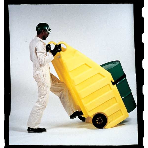 Indoor Dispensing Dolly, Yellow, 70 Gal