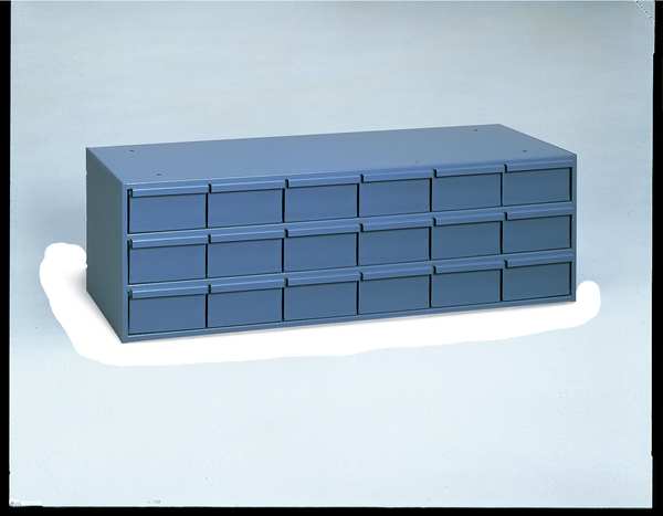 Drawer Bin Cabinet with 9 Drawers, Prime Cold Rolled Steel, 17 1/4 in W x 11 in H x 12 1/4 in D