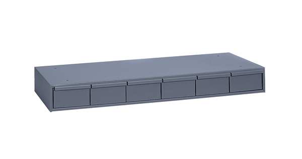 Drawer Bin Cabinet with 6 Drawers, Prime Cold Rolled Steel, 33 3/4 in W x 4 in H x 12 1/4 in D