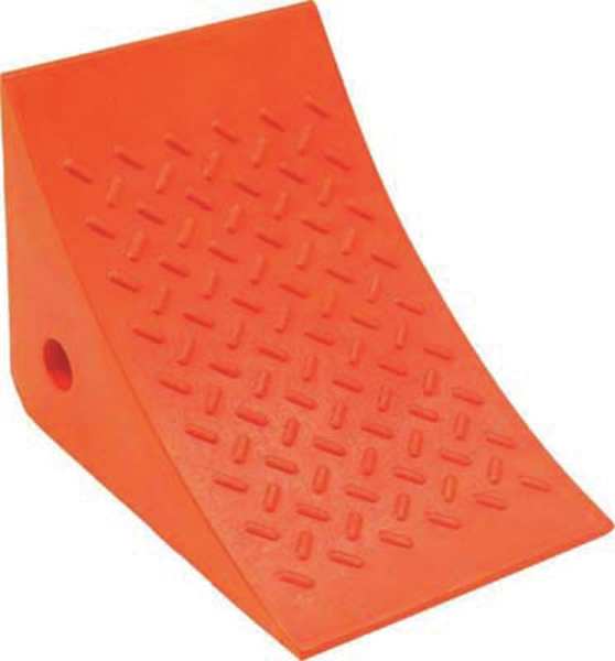 8-1/2 in. Urethane Wheel Chock in Orange