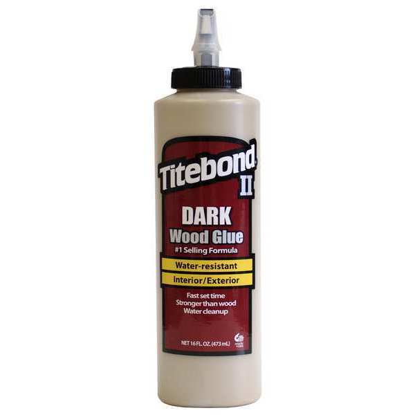 Wood Glue, II Dark Series, Light Brown, 24 hr Full Cure, 16 oz, Bottle