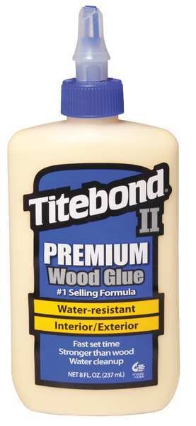 Wood Glue, 8 fl oz, Bottle, II Premium