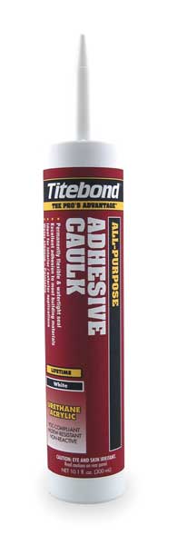 Sealant, 10.1 oz, Cartridge, White, Urethane Acrylic Elastomer Base