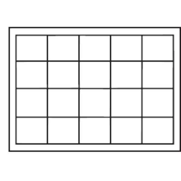 Compartment Drawer with 20 compartments, Steel