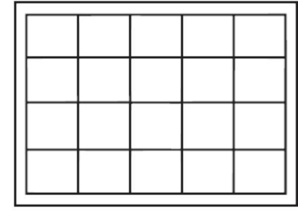 Gray Compartment Box, 12 In D, 18 In W, 3 In H
