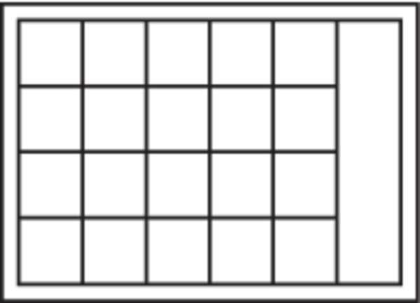 Compartment Drawer with 21 compartments, Steel