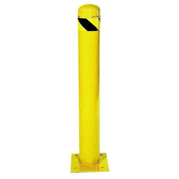 Safety Bollard, Length 24 In, Yellow