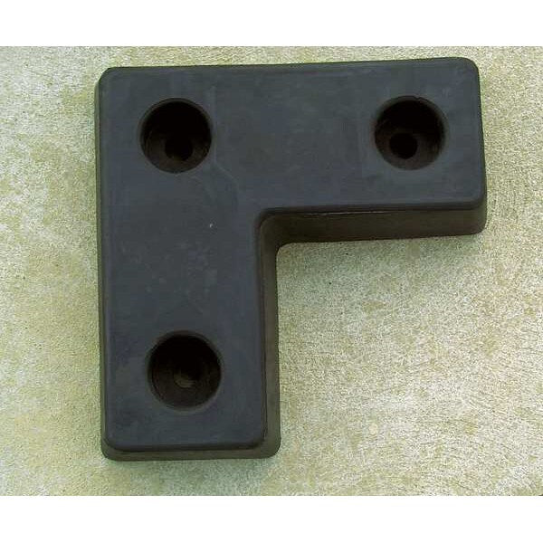 Dock Bumper, 18 x 4 x 18 In, Rubber