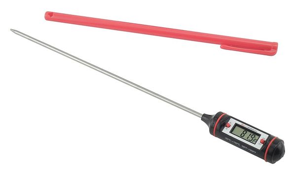 213mm Stem Digital Pocket Thermometer, -58 Degrees to 482 Degrees F