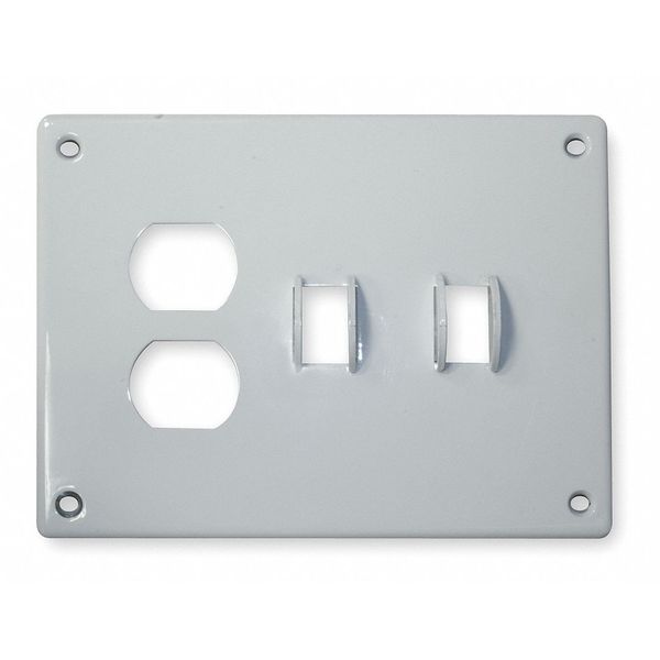Security Series, Number of Gangs: 3-Gang Steel, Zinc Plated, Powder Finish, White