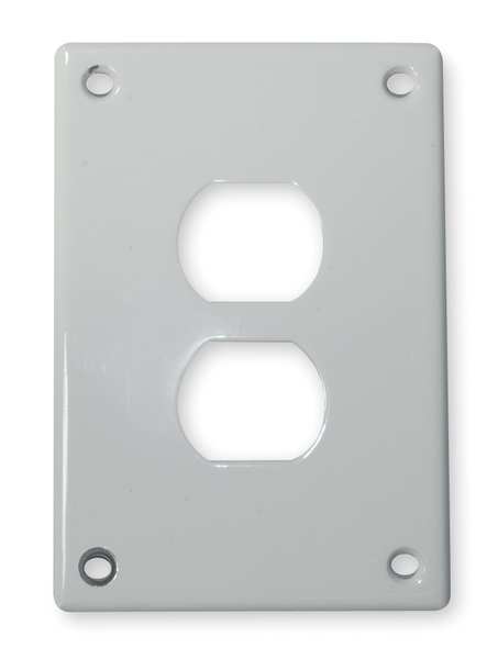 Security Series, Number of Gangs: 1-Gang Steel, Zinc Plated, Powder Finish, White