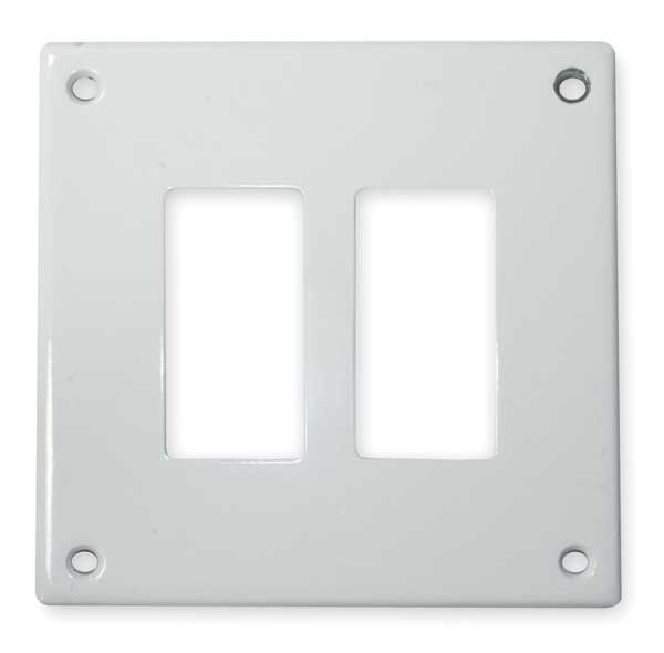 Security Series, Number of Gangs: 2-Gang Steel, Zinc Plated, Powder Finish, White