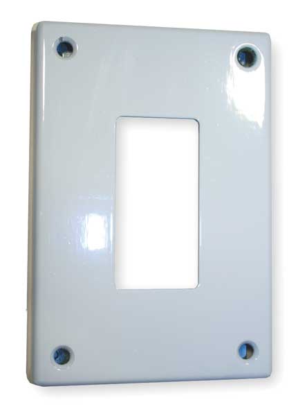 Security Series, Number of Gangs: 1-Gang Steel, Zinc Plated, Powder Finish, White