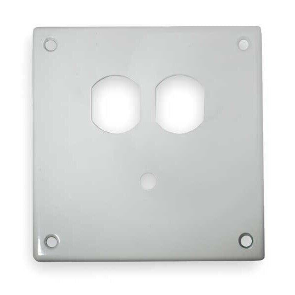 Security Series, Number of Gangs: 1-Gang Steel, Zinc Plated, Powder Finish, White