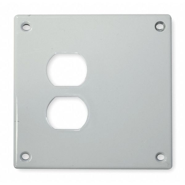 Security Series, Number of Gangs: 1-Gang Steel, Zinc Plated, Powder Finish, White