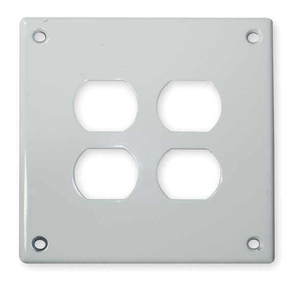 Security Series, Number of Gangs: 1-Gang Steel, Zinc Plated, Powder Finish, White