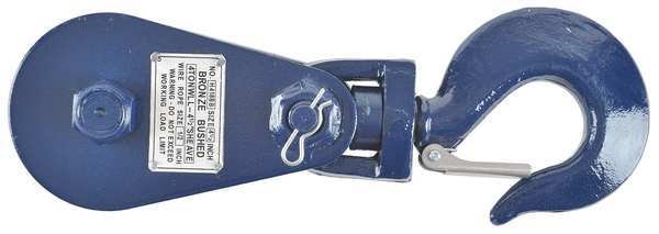 Snatch Block, Wire Rope, 1/2 in Max Cable Size, 8,000 lb Max Load, Painted