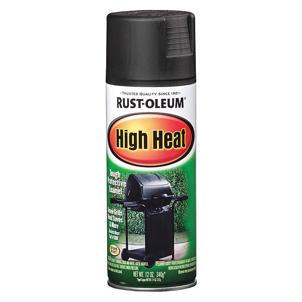 Spray Paint, Black, Satin, 12 oz