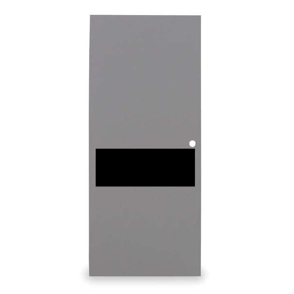 Flush Steel Door, 80 in H, 36 in W, 18-gauge, Type: 1
