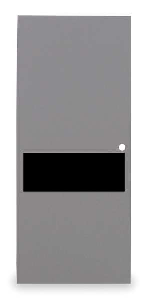 Flush Steel Door, 84 in H, 36 in W, 1 3/4 in Thick, 18-gauge, Type: 3