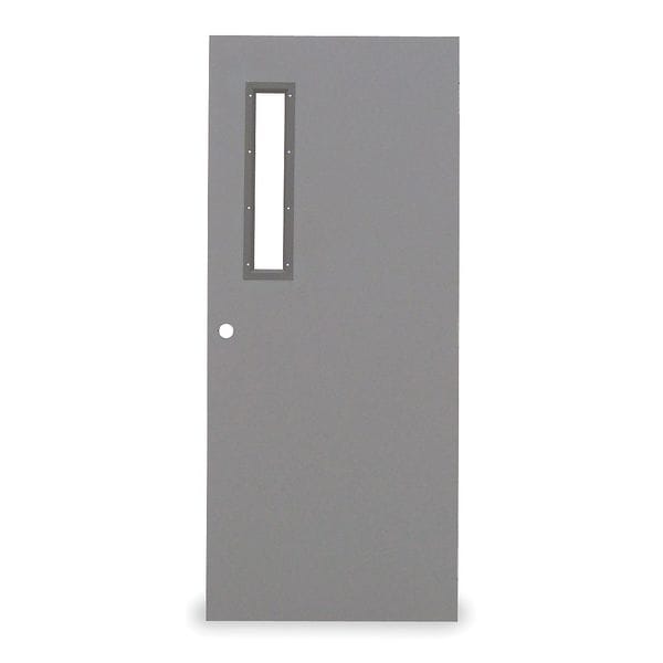 Narrow Light Steel Door, 80 in H, 36 in W, 1 3/4 in Thick, 18-gauge, Type: 2