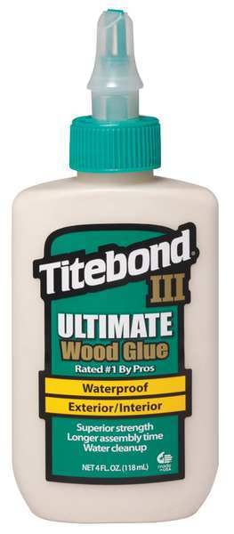 Wood Glue, III Ultimate Series, Tan, 24 hr Full Cure, 4 oz, Bottle
