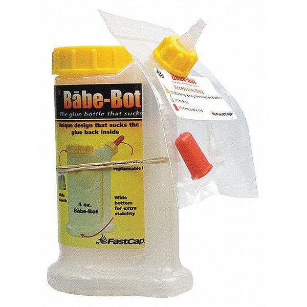 Glue Dispenser, Yellow/White, 4 oz, Plastic