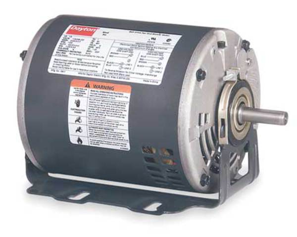 Split-Phase Belt Drive Motor, 1/3, 1/9 HP, 48 Frame, 115V AC Voltage, 1,725/1,140 Nameplate RPM