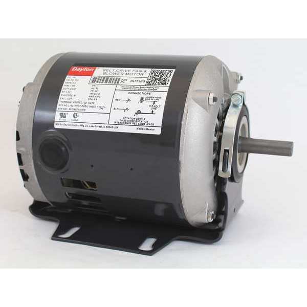 Belt Drive Motor, 1 Speed, Open Dripproof, Cradle Base Mount, 1/4 HP, 1,725 Nameplate RPM, B