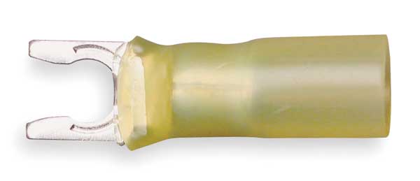 12-10 AWG Heat-Shrink Locking Fork Terminal 1/4