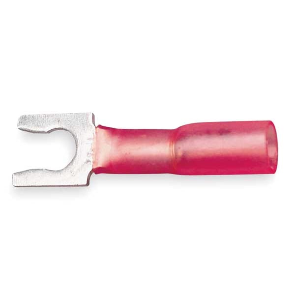 22-18 AWG Heat-Shrink Locking Fork Terminal #6 Stud PK25