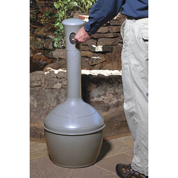 Cigarette Receptacle, 4 gal., Black