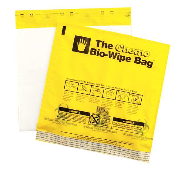 Chemo Waste Bags, 1 gal., Yellow, PK25
