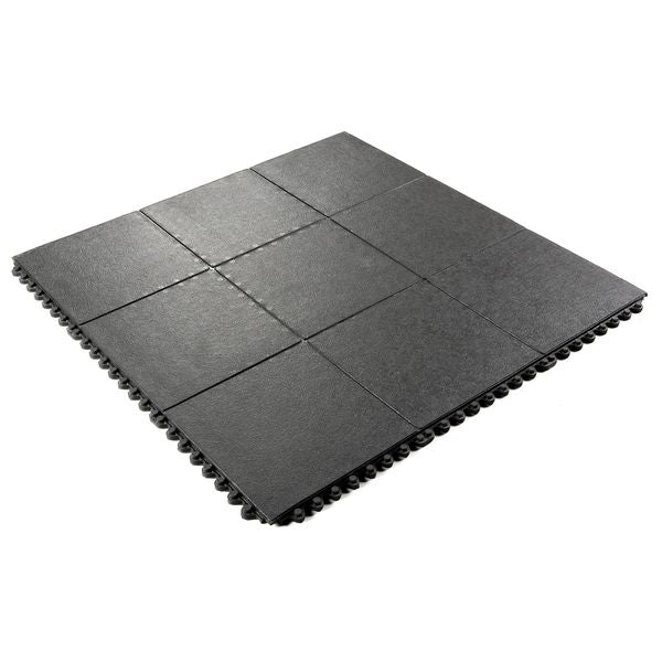 Interlocking Antifatigue Mat Tile Grease Resistant Natural Rubber 3 ft 3 ft 5/8 in