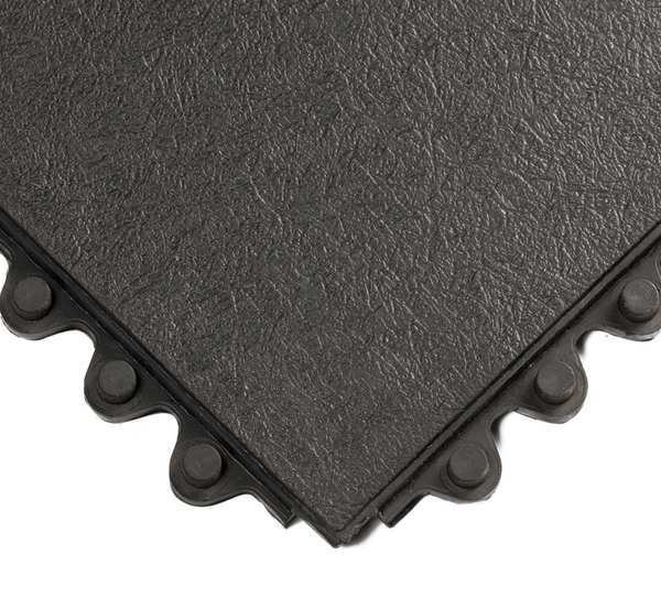 Interlocking Antifatigue Mat Tile Grease Resistant Natural Rubber 3 ft 3 ft 5/8 in