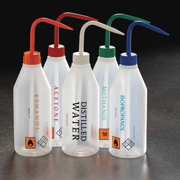 Clear 500mL Wash Bottle, 5 Pack