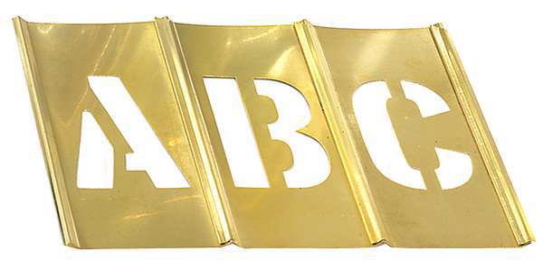 Stencil Set, Letters, Punctuation, Brass, 10031