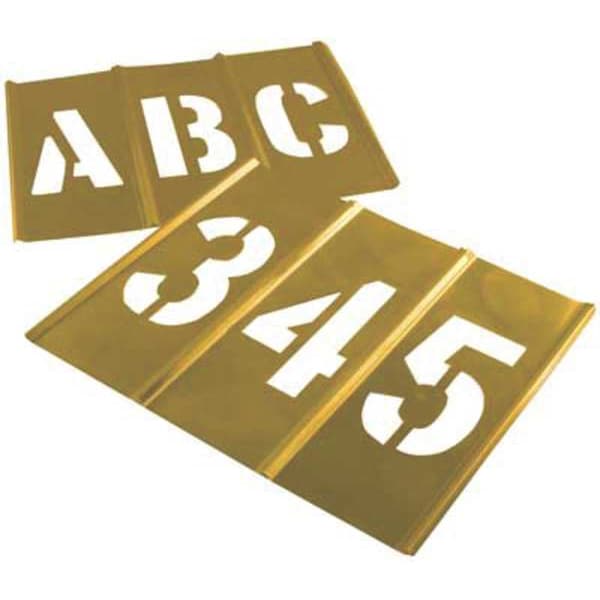 Stencil Set, Letters & Numbers, Brass, 10156