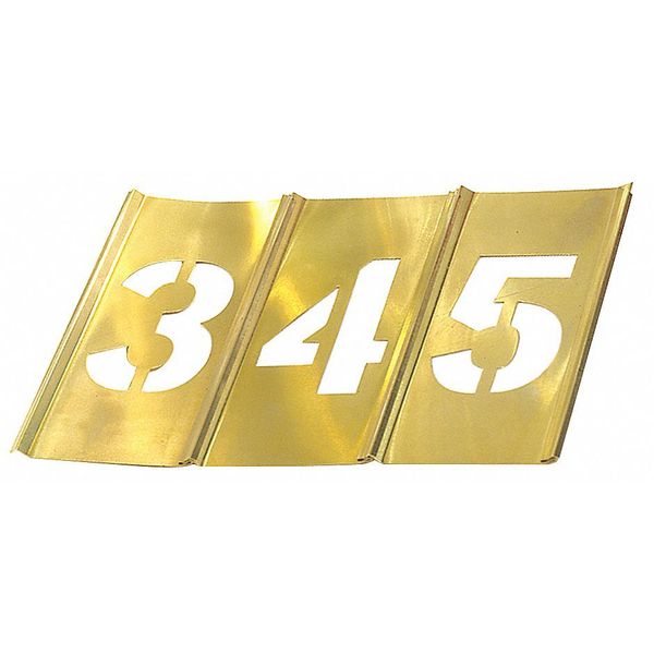 Stencil Set, Numbers, Brass, 10014