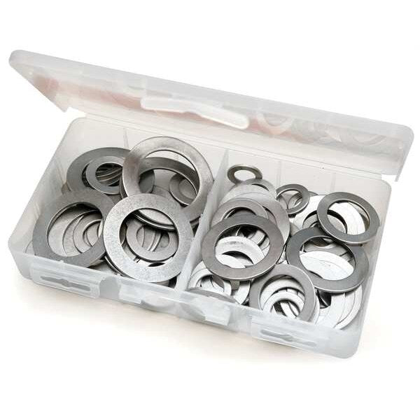 Regular 14 Gauge Machinery Bushing Assortment, Steel, Black Oxide Finish, 91 PCS