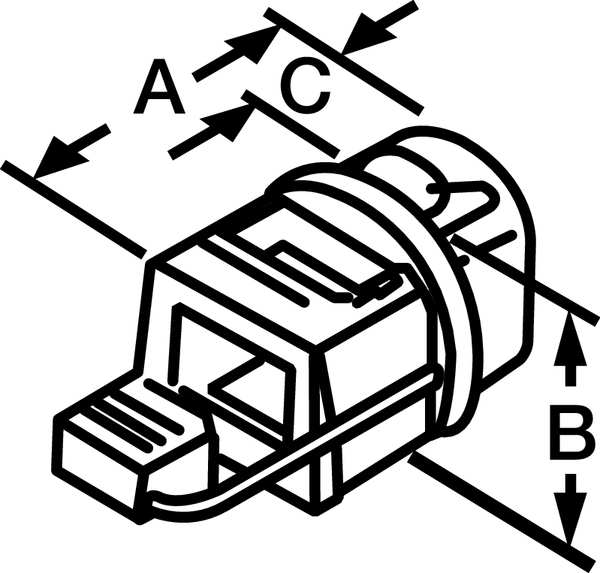 Nonmetallic Cable Connector, 1/2KO, 1.00In