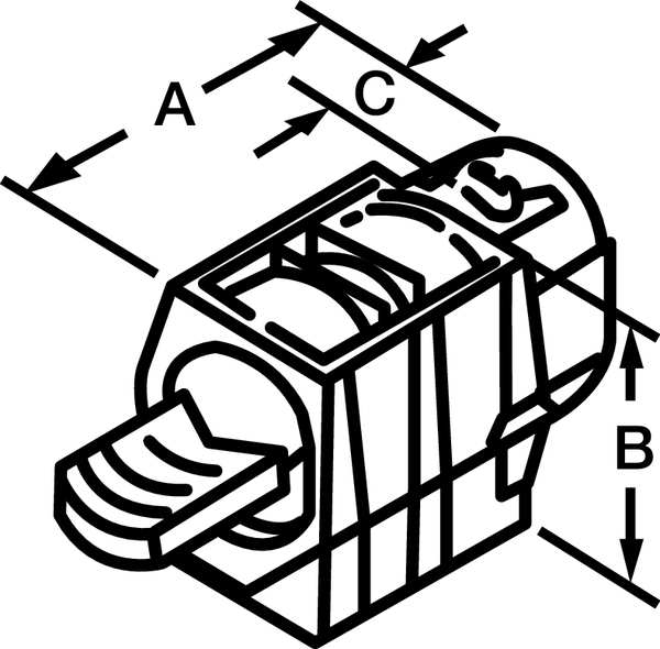 Nonmetallic Cable Connector, 1/2KO, 1.00In