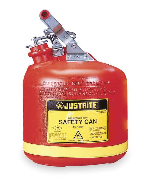 2-1/2 gal. Red Polyethylene Type I Safety Can for Flammables