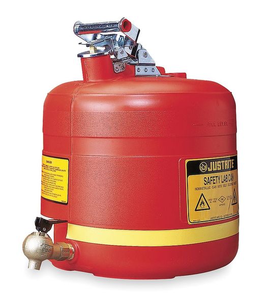 5 gal. Silver Stainless Steel Type I Faucet Safety Can for Flammables