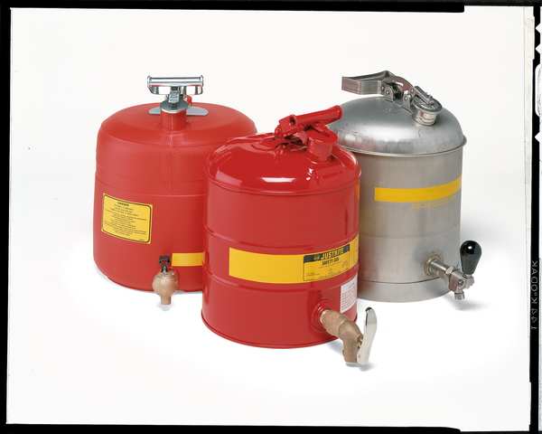 5 gal. Silver Stainless Steel Type I Faucet Safety Can for Flammables