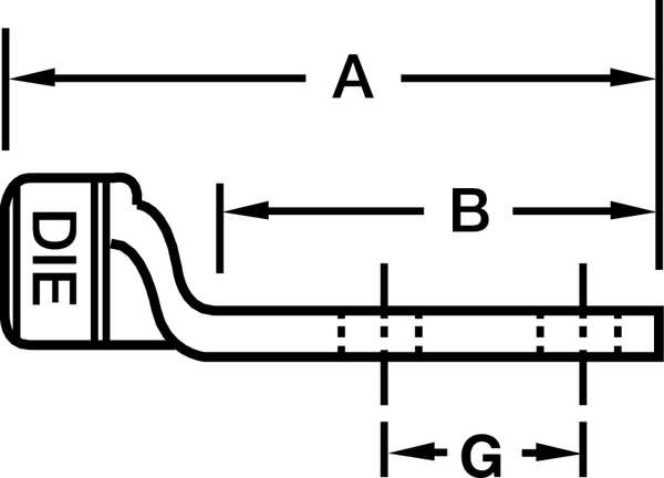 Two Hole Lug Connector, 350 kcmil, PK10
