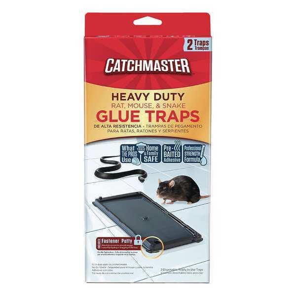 Glue Trap, Disposable, Bait Box Trap, Heavy Duty, For Rodents and Snakes, 2 Pack