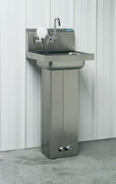 Hand Sink, Flor, 15-1/4 In. L, 17-1/4 In. W